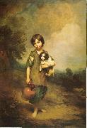 Thomas Gainsborough A Cottage Girl with Dog and Pitcher oil painting reproduction